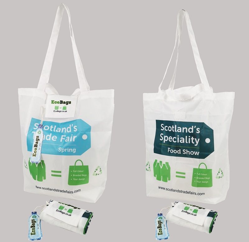 Fold Up Bags made from Recycled Plastic Bottles